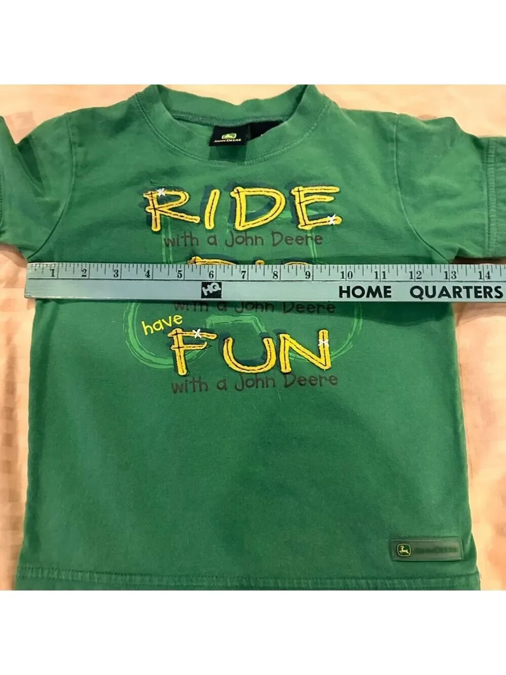 John Deere Toddler 3T Boys 2 Piece Green T-Shirt Mesh Shorts Set Ride Dig Fun